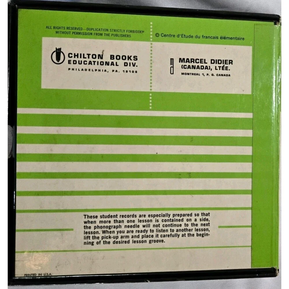Vintage French Lesson On Vinyl Voix et Images De France RPM 33 1/3 Lessons #1-32